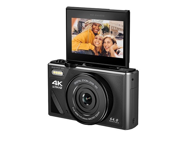 Fotocamera Digitale V64 Flip WiFi con Schermo Ribaltabile Fotocamera Digitale V64 Flip WiFi con Schermo Ribaltabile