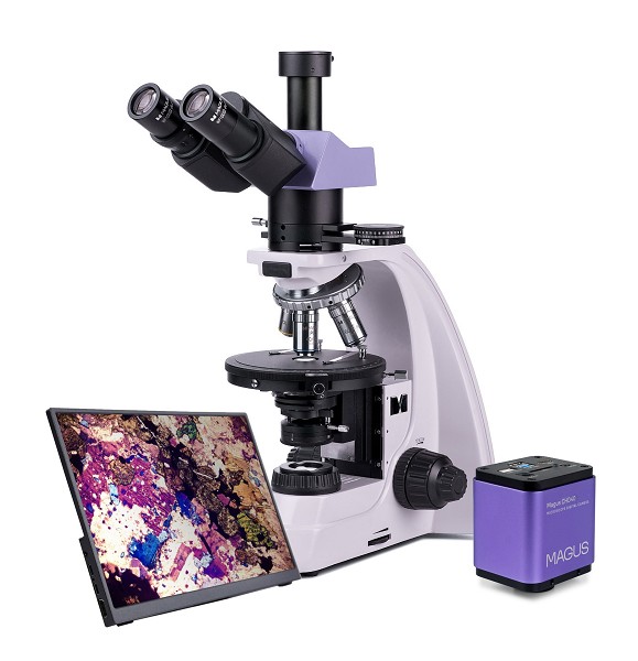 Microscopio polarizzatore digitale MAGUS Pol D800 LCD Microscopio petrografico a potenza | Microscopio a luce riflessa | Microscopio a contrasto di fase