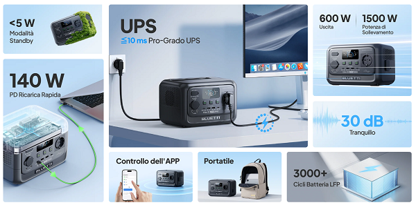 Power Station Portatile Elite 30 V2 600W 288Wh